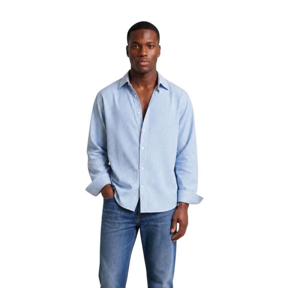 Only & Sons Blue Cotton Pattern Men's Shirt